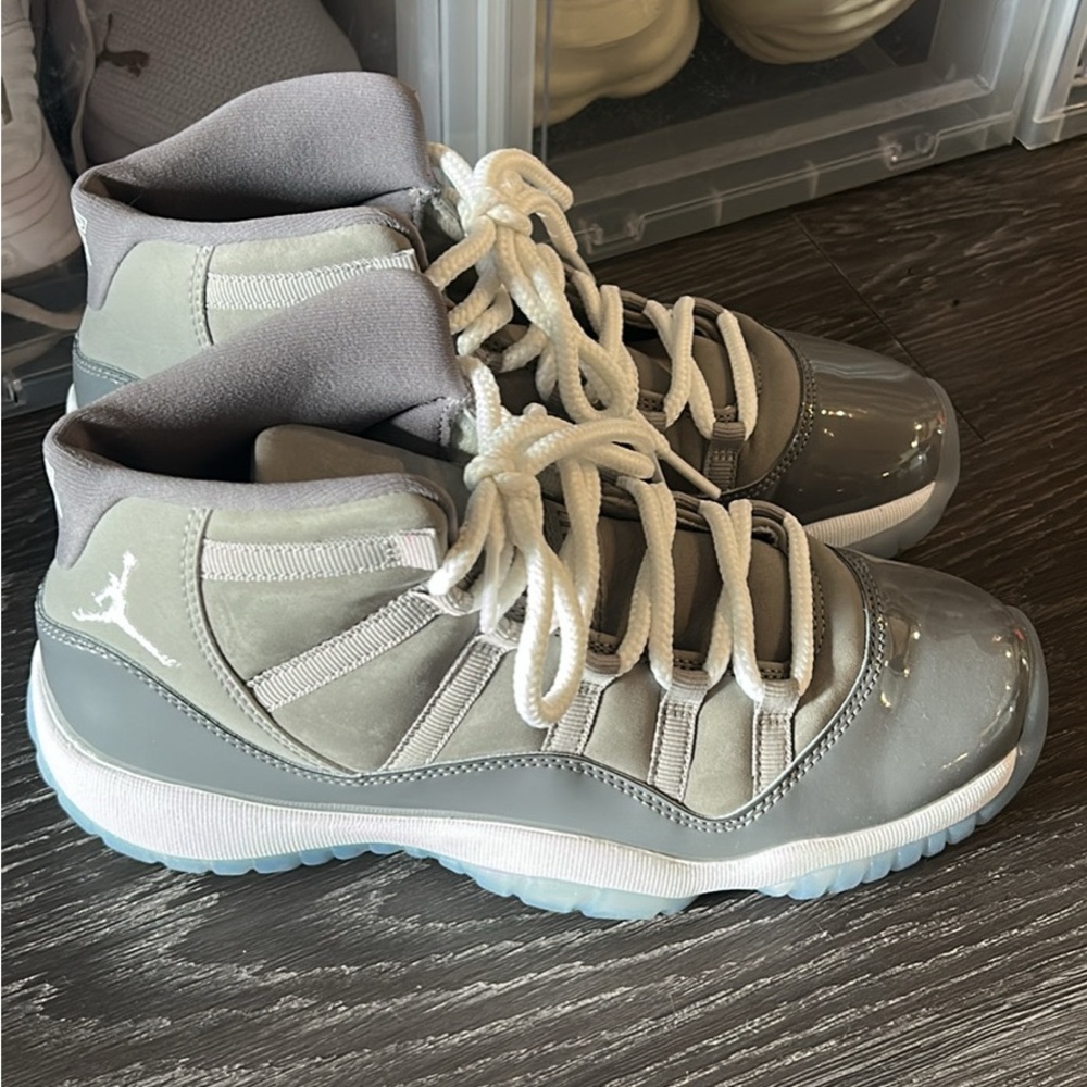 Cool grey jordans- Boys Size 6Y Sneaker